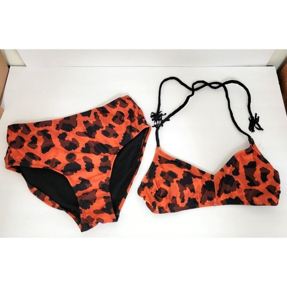 Women's Swimsuit Small Social Angel Animal Print NWOT 2 PIECE - Picture 13 of 15